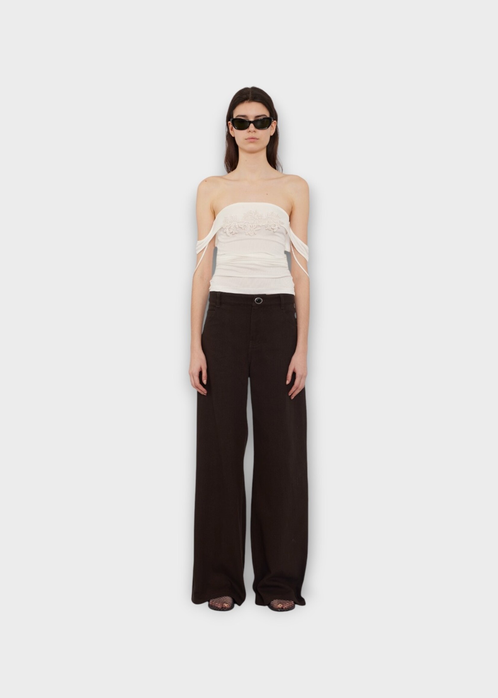 Christopher Esber Christopher Esber Jeans, Brown, Relaxed Denim Trousers In Espresso
