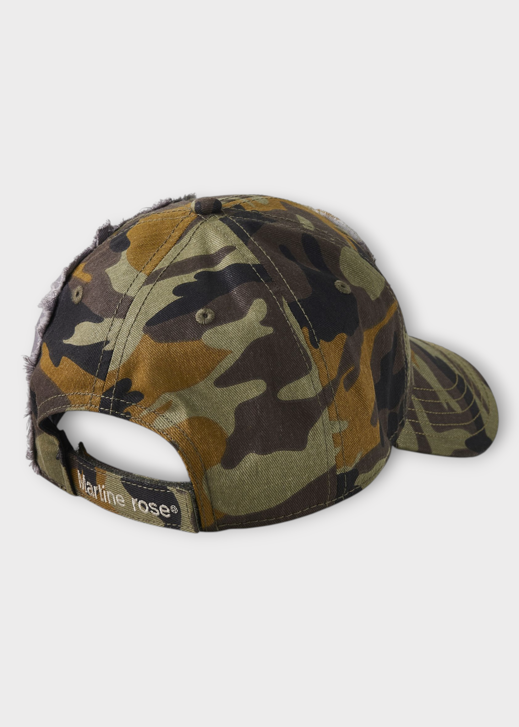 Martine Rose Martine Rose Hat, Print, Cotton Collage Basball Cap In Green w/ Camouflage Print