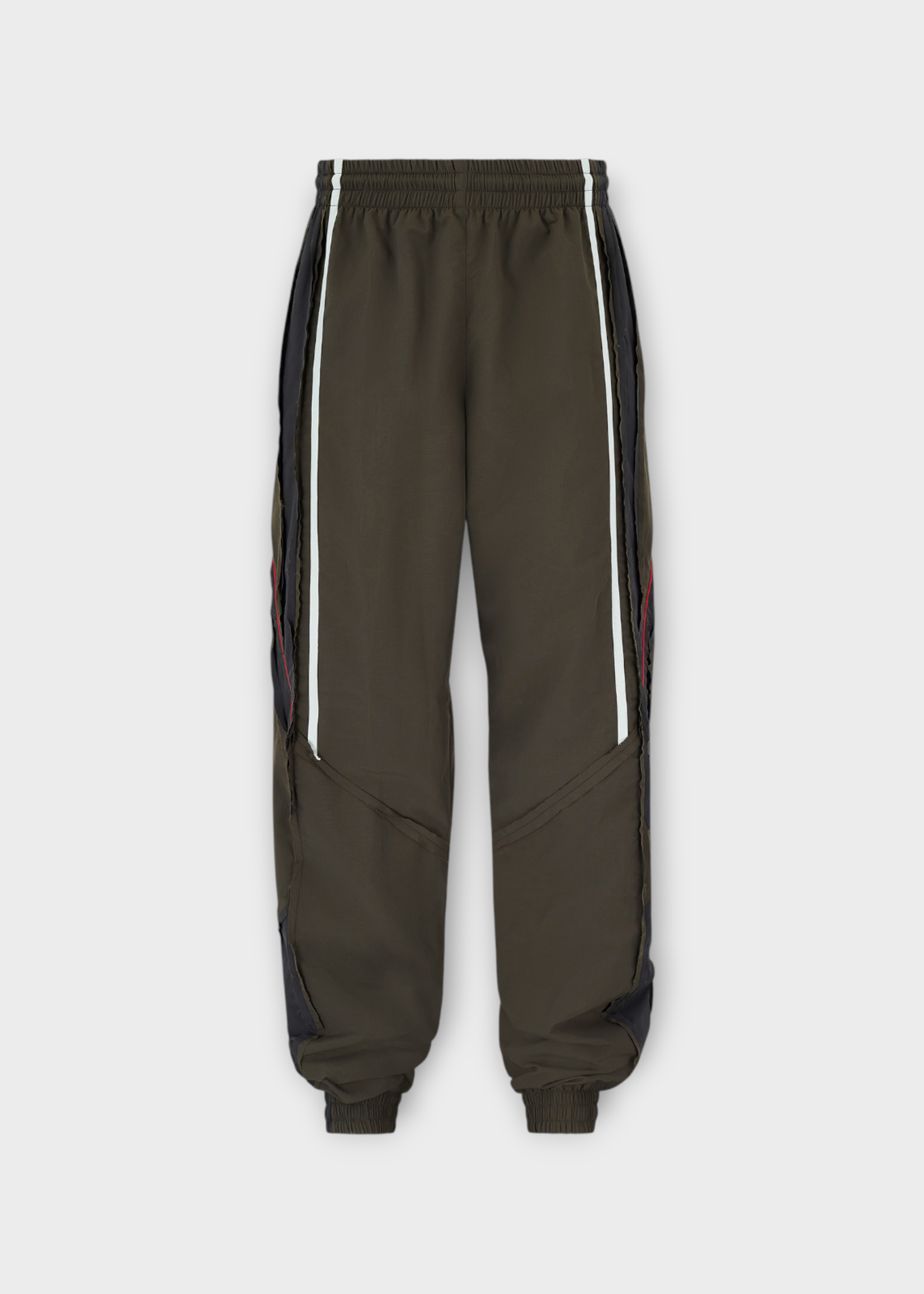 Martine Rose Martine Rose Trousers, Green, Elasticated Waist Layered Track Pants In Green Dark Green