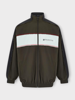 Martine Rose Martine Rose Jacket, Green, Zipped Layered Track Jacket In Green Dark Green