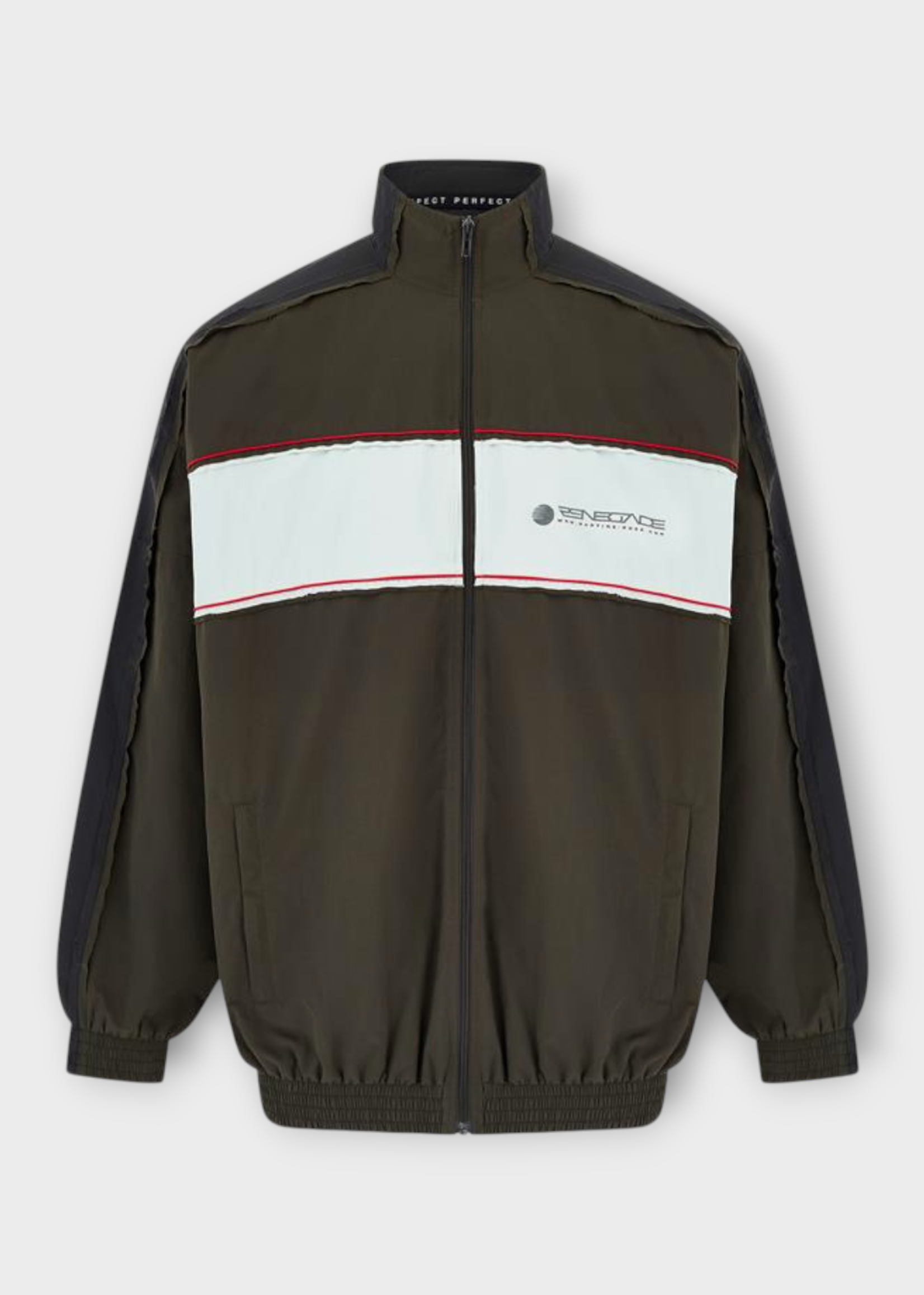 Martine Rose Martine Rose Jacket, Green, Zipped Layered Track Jacket In Green Dark Green