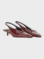 Jacquemus Jacquemus Heels, Red, Slingback Cubisto Heels In Burgundy