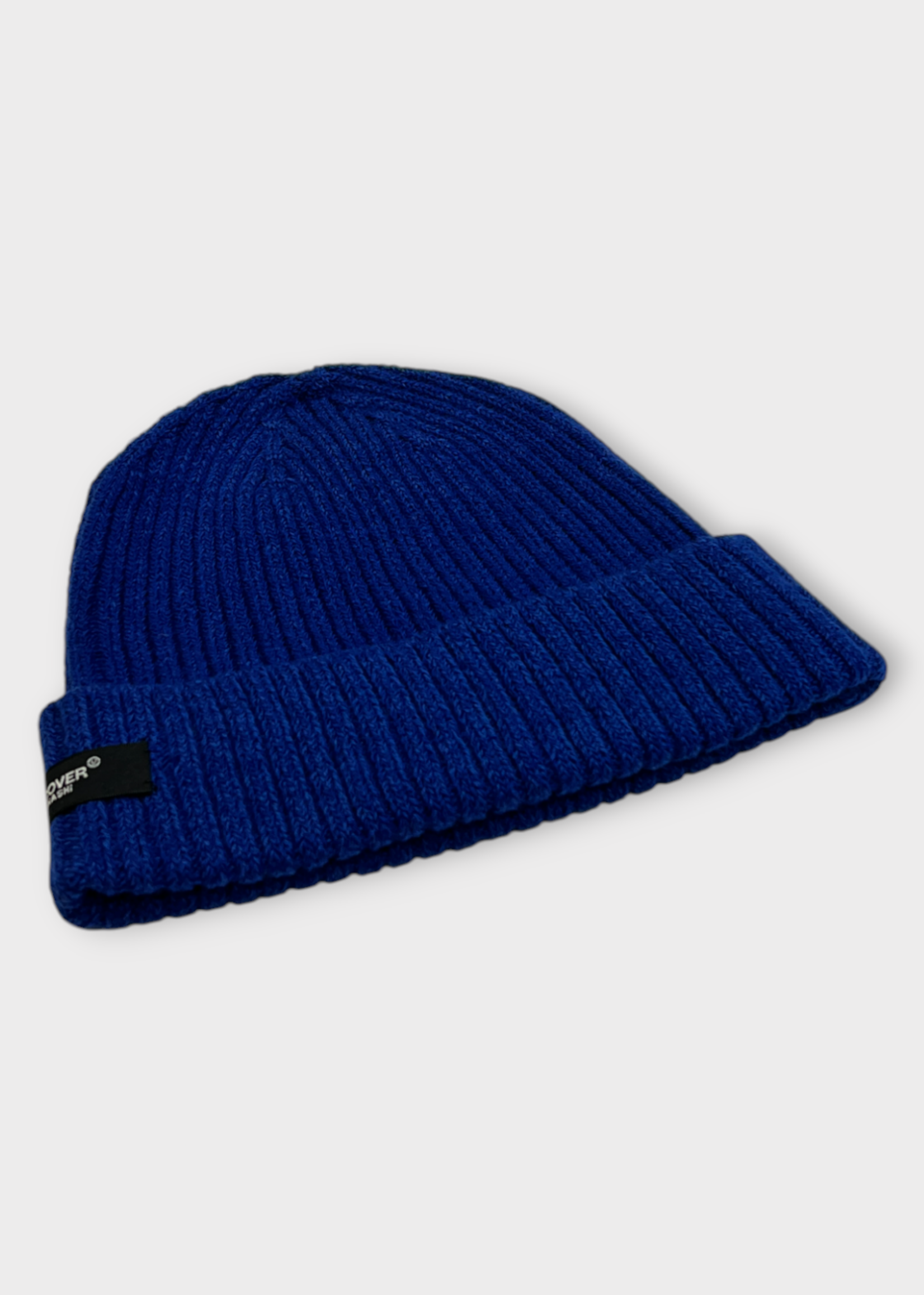 Undercover Undercover Hat, Blue, Cotton & Wool Mix Ribbed Beanie in Blue