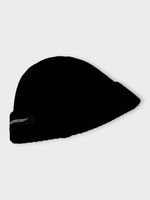 Undercover Undercover Hat, Black, Cotton & Wool Mix Ribbed Beanie in Black