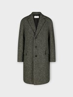Dries Van Noten Dries Van Noten Coat, Grey, Rustic Wool Single Breasted Coat