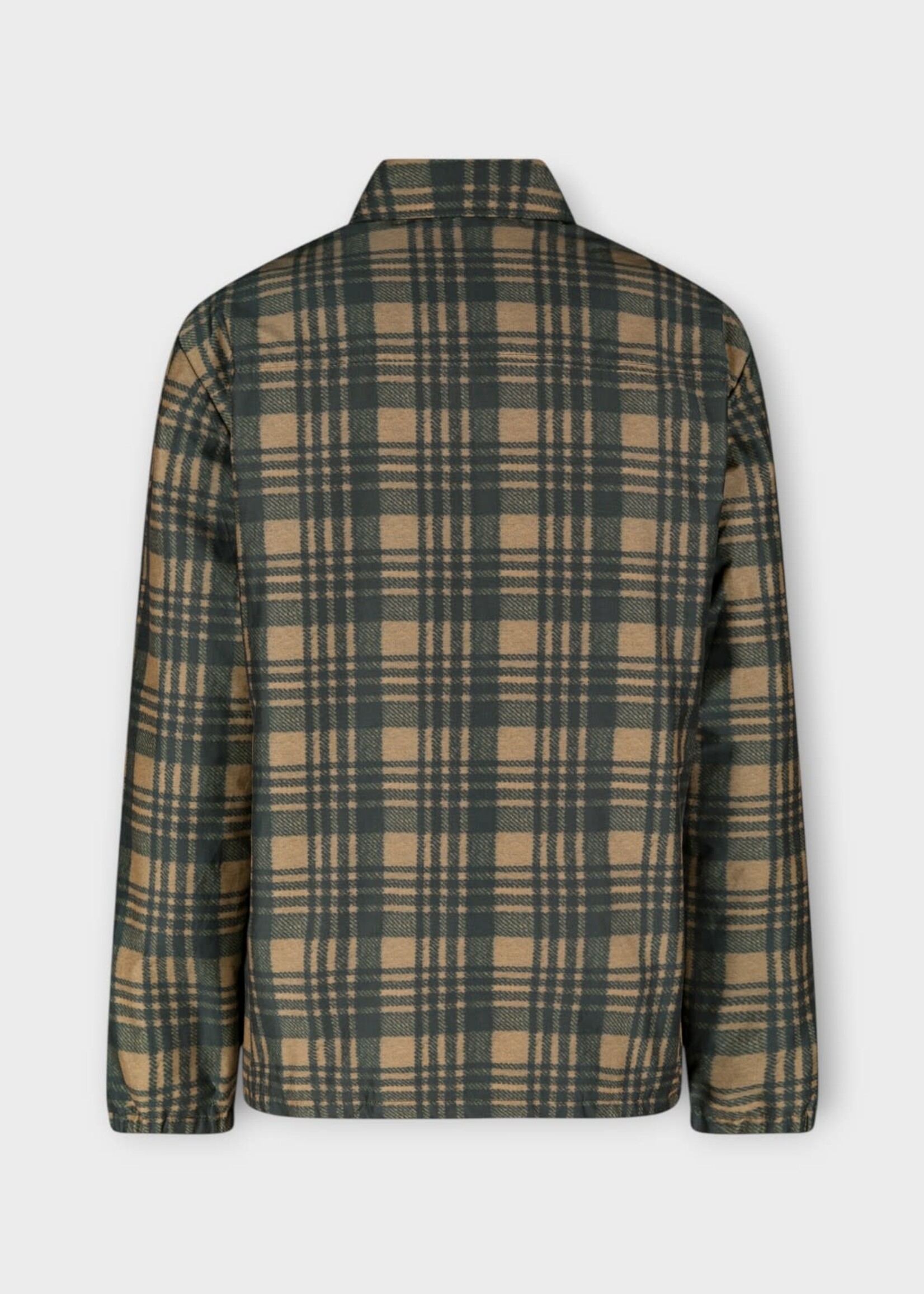Dries Van Noten Dries Van Noten Jacket, Multi, Vorries Collared Button Up Checked Jacket In Tan & Grey