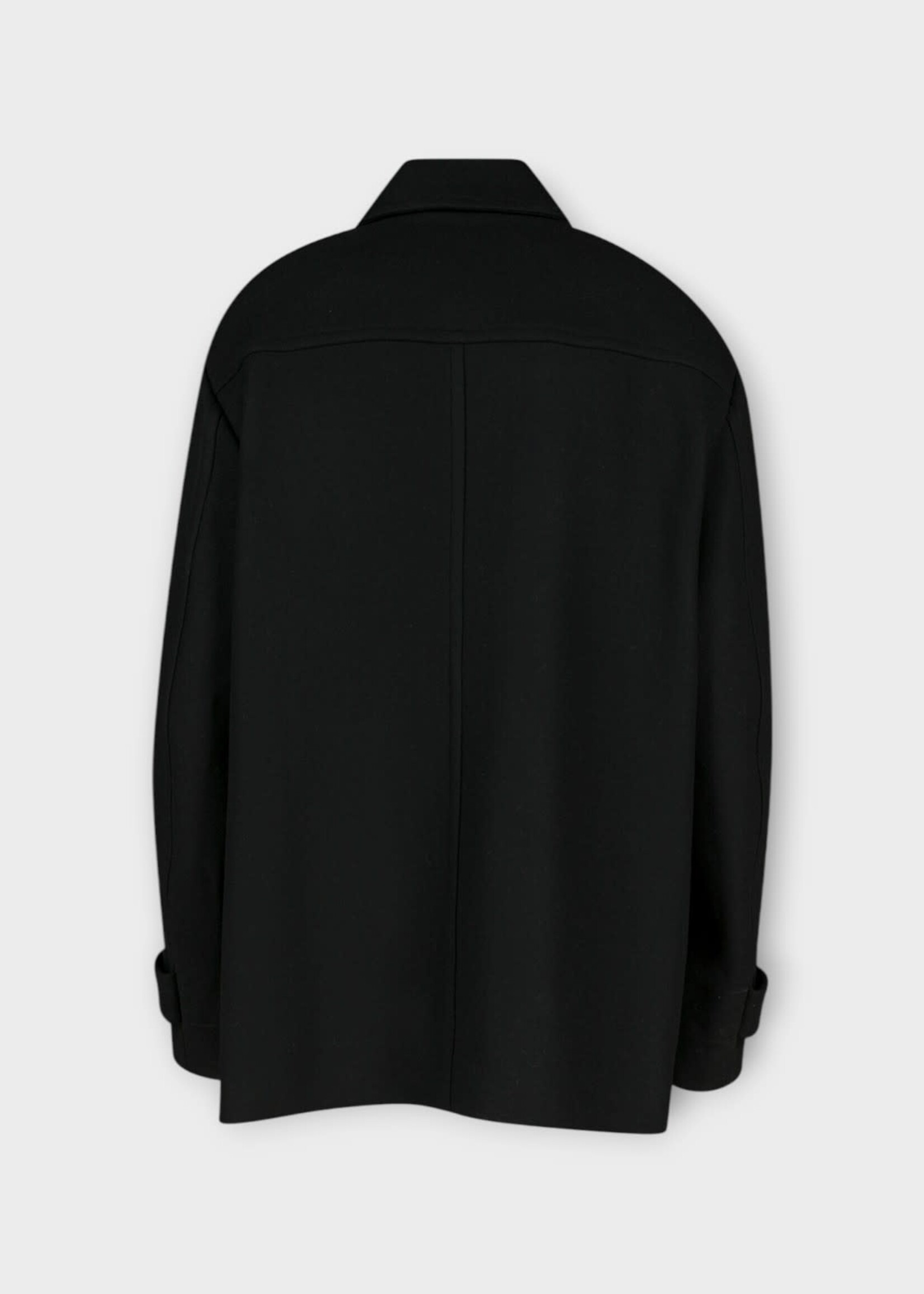 Dries Van Noten Dries Van Noten Coat, Navy, Rivne Wool Collared Button Up Jacket