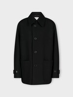 Dries Van Noten Dries Van Noten Coat, Navy, Rivne Wool Collared Button Up Jacket