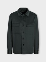 Zegna Zegna Jacket, Black, Cashmere Collared Buttoned in Black w/ Chest Pockets