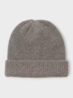 The Elder Statesman The Elder Statesman Hat, Grey, Watchman Cashmere Ribbed Beanie In Light Grey