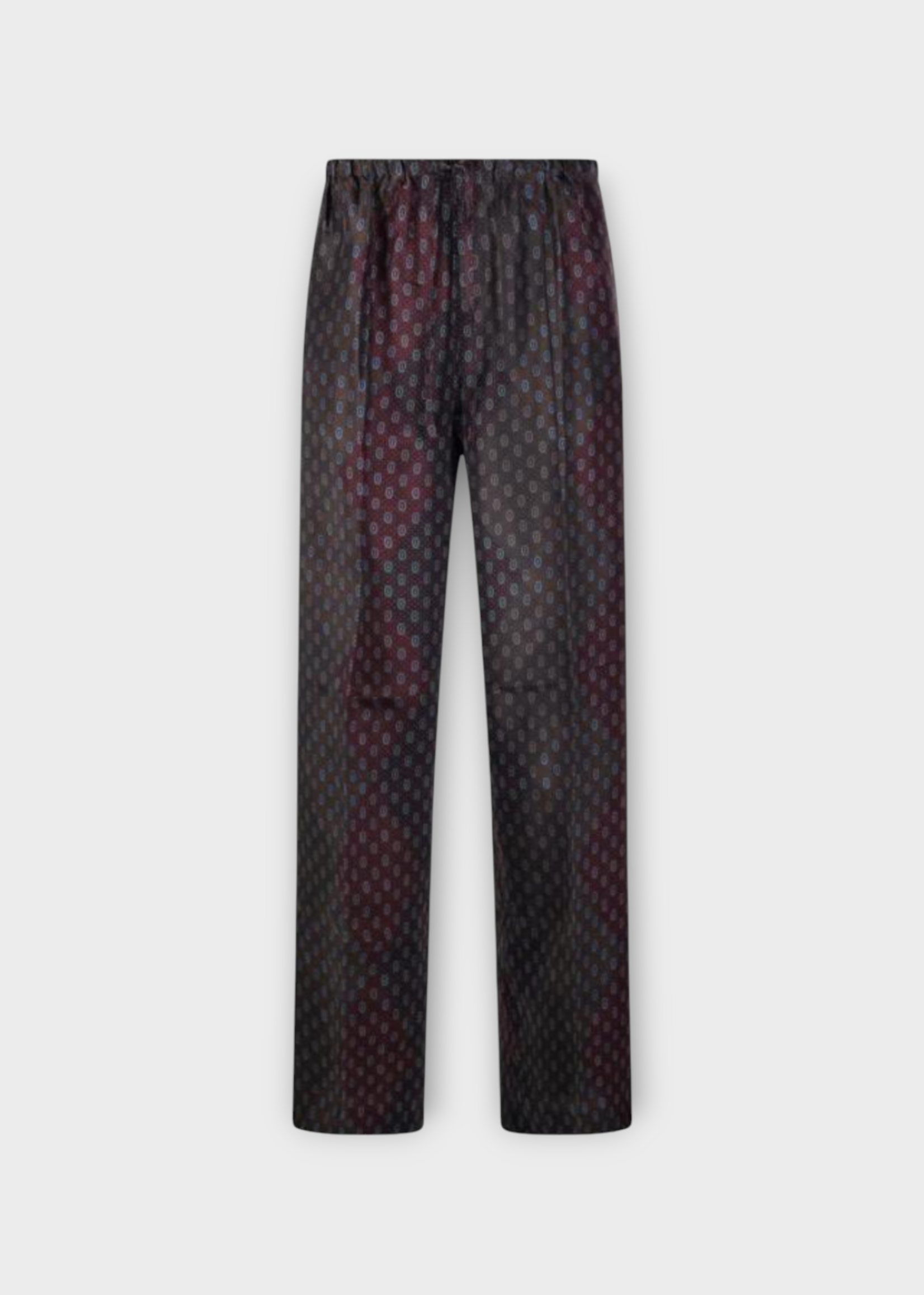 Dries Van Noten Dries Van Noten Trousers, Print, Puvis Silk Cargo Wide Leg Pants In Burgundy Print