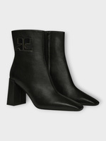 Courreges Courreges Boots, Black, Heritage Shadow Leather Ankle Boots