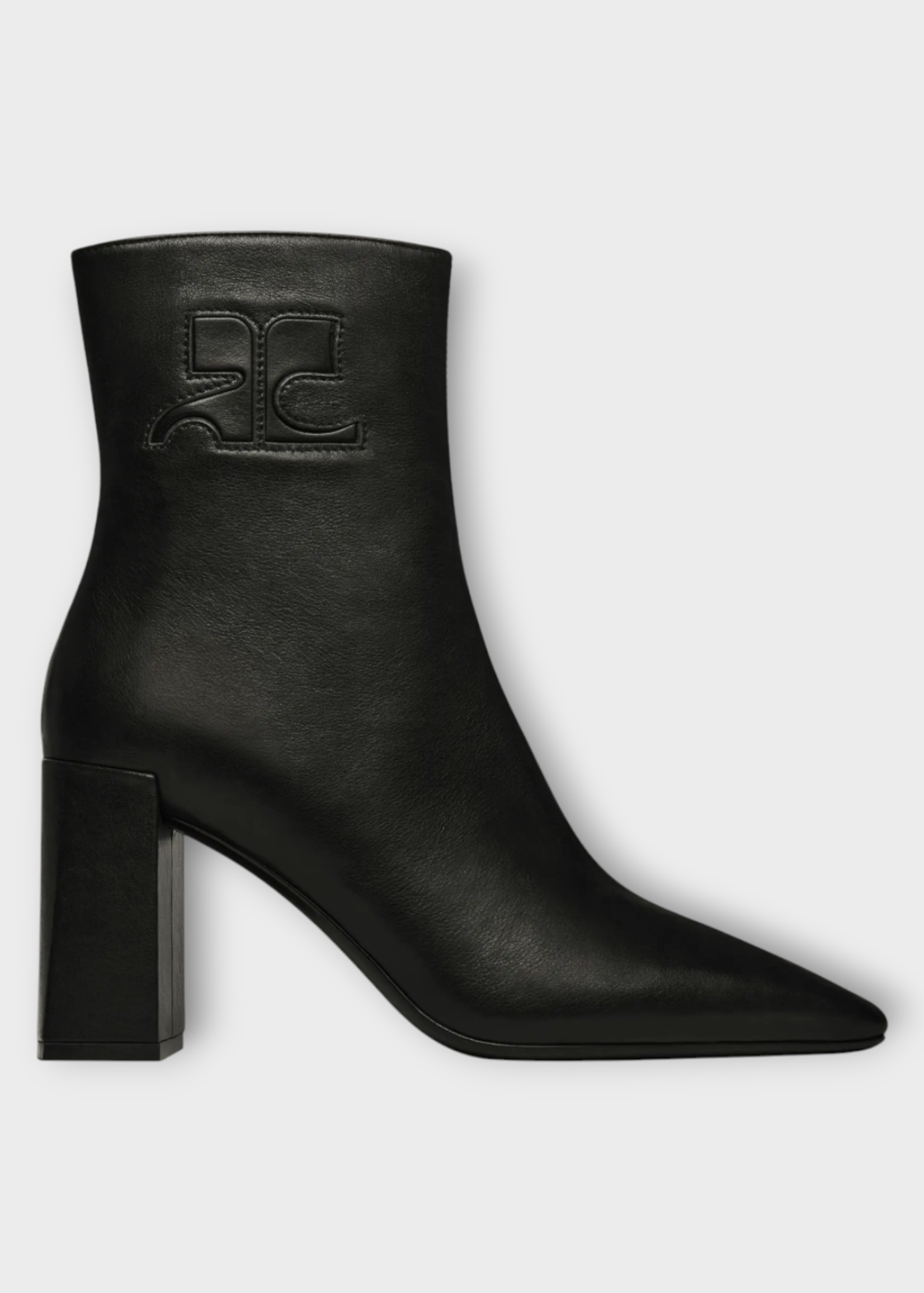 Courreges Courreges Boots, Black, Heritage Shadow Leather Ankle Boots