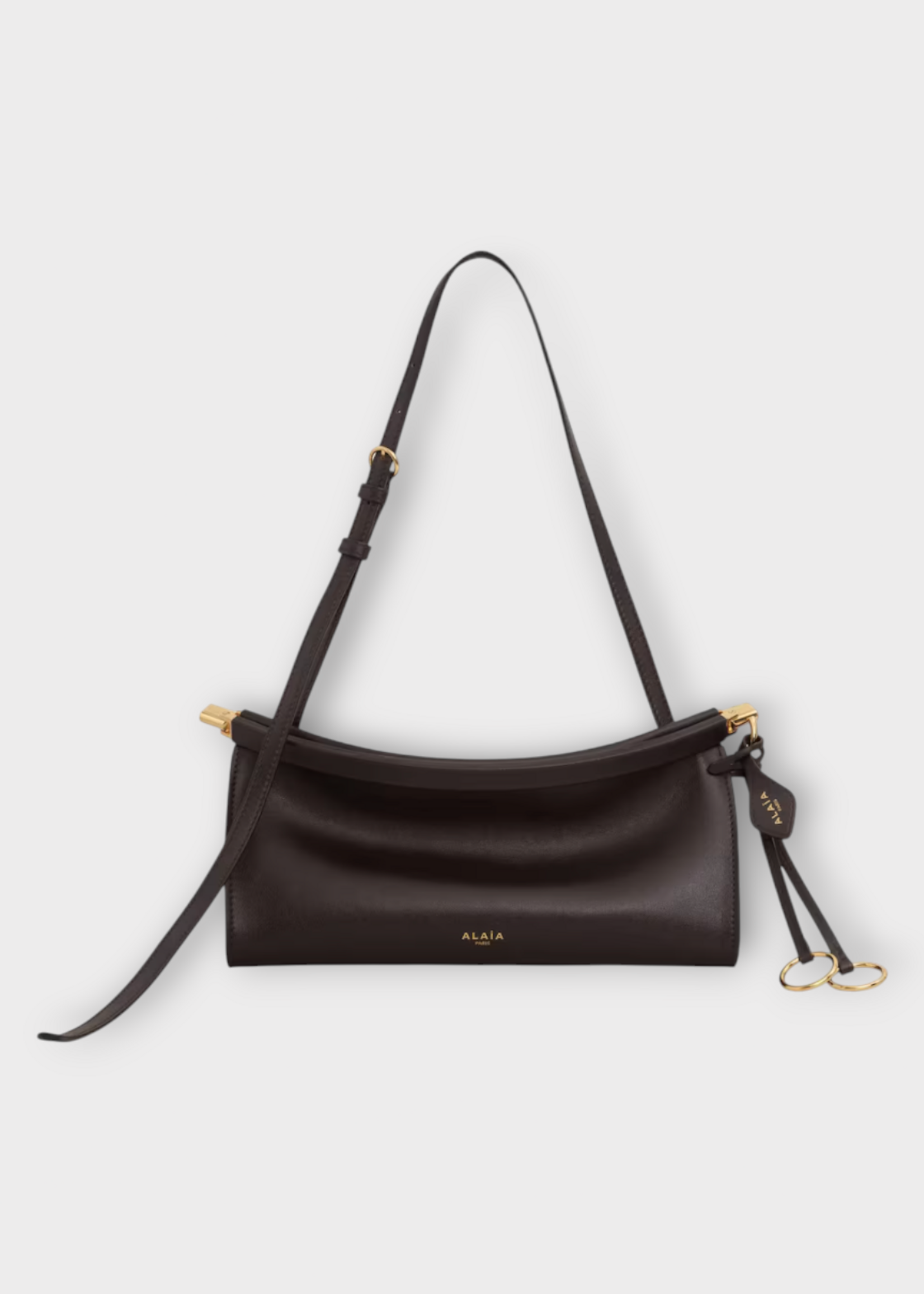 Alaia Alaia Bag, Brown, Le Click East West Small Bag In Marroni