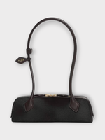 Alaia Alaia Bag, Brown, Le Teckel Leather Small Haircalf Bag In Chocolate w/ Top Handle