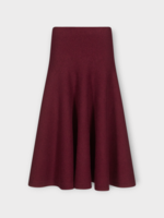 Alaia Alaia Skirt, Red, A Line Knit Flare Skirt In Bordeaux