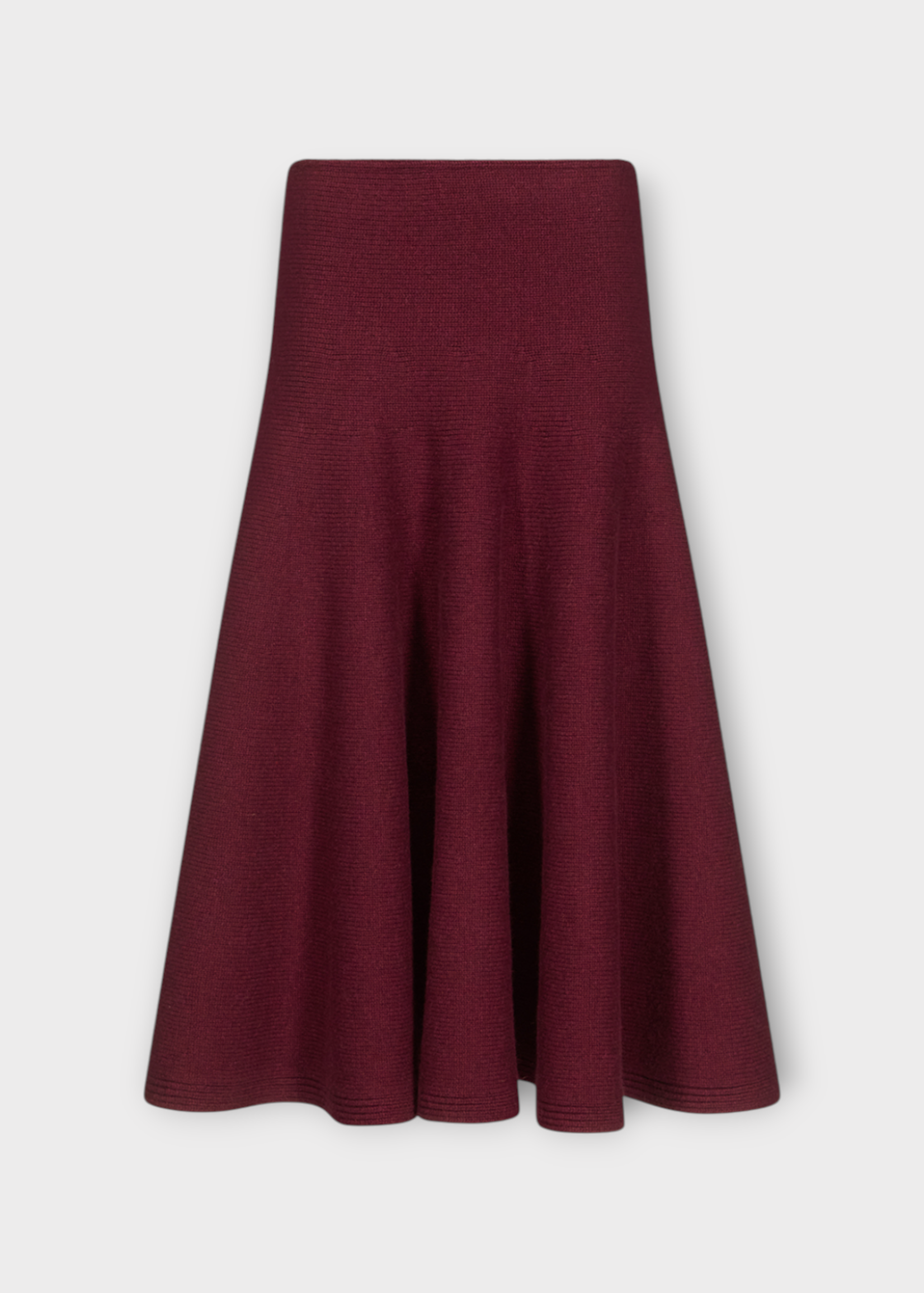 Alaia Alaia Skirt, Red, A Line Knit Flare Skirt In Bordeaux
