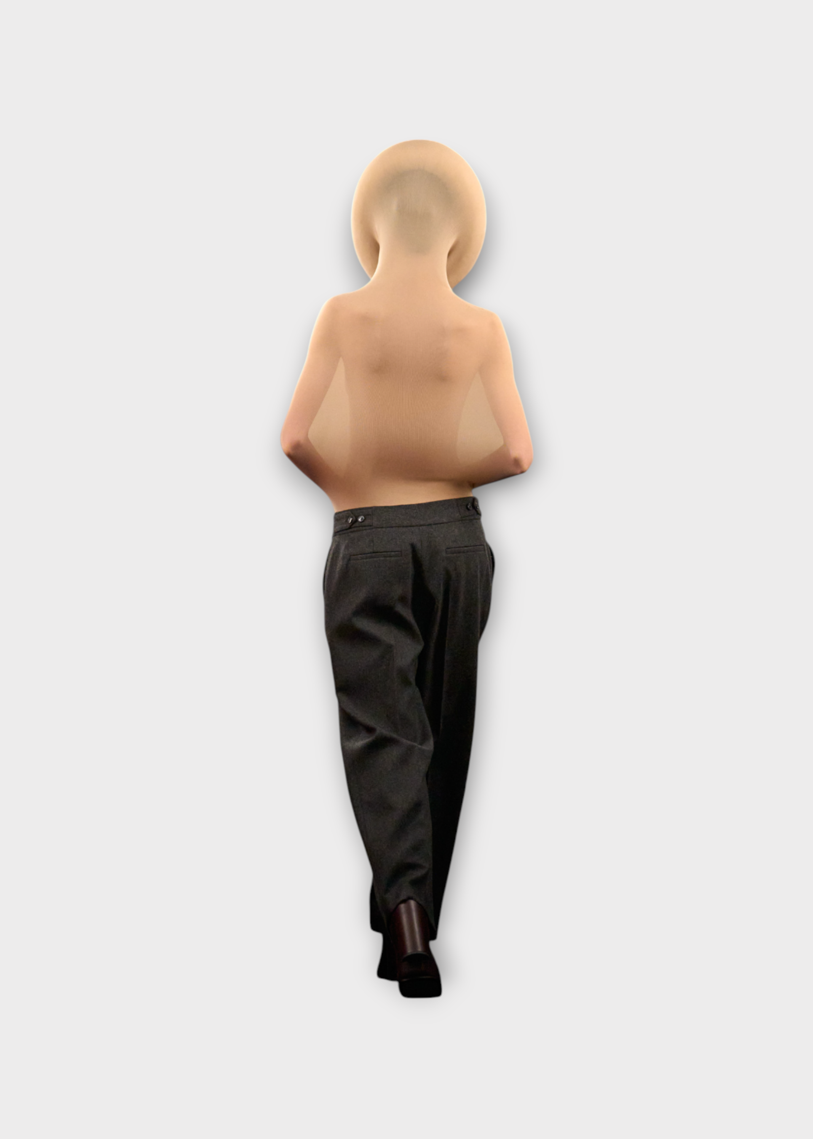 Alaia Alaia Trousers, Black, Tailored Pants In Anthracite w/ Pleats