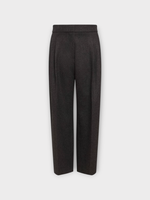 Alaia Alaia Trousers, Black, Tailored Pants In Anthracite w/ Pleats