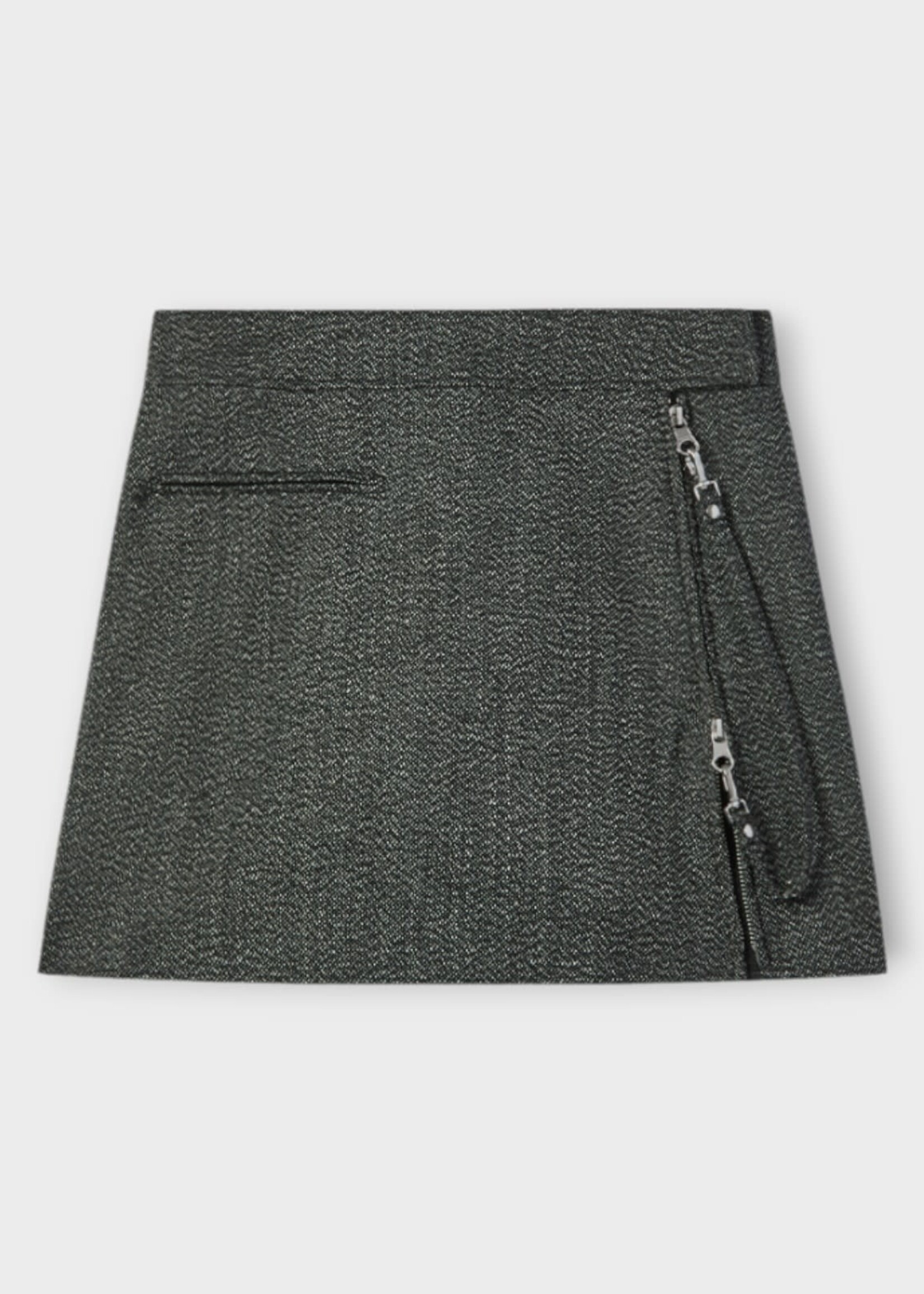 Courreges Courreges Skirt, Grey, Two Pocket Zipped Caviar Mini Skirt