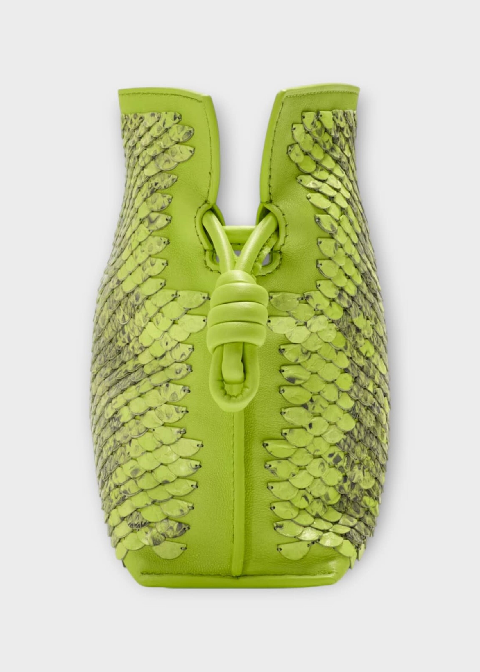 Loewe Loewe Bag, Green, Scales Python Flamenco Mini Clutch Bag In Green Bean