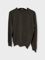 Zegna Zegna Knitwear, Grey, Cashmere Regular Fit Crew Neck Sweater in Dark Grey