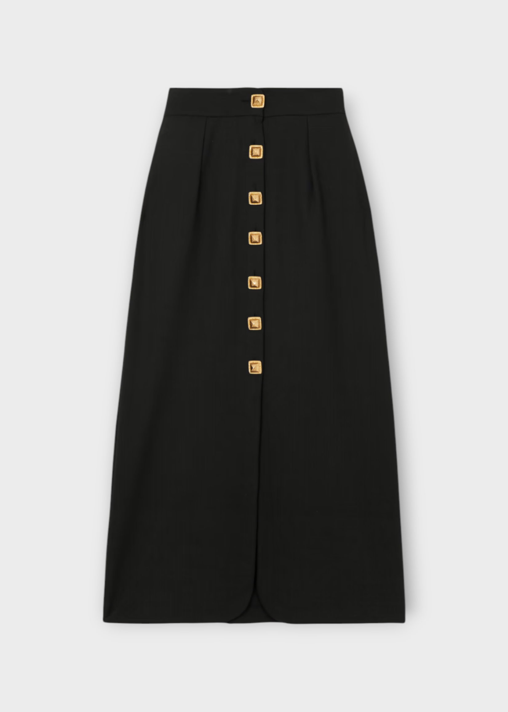 Destree Destree Skirt, Black, Ivan Tailor Gold Buttons Long Skirt