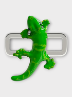 Poubel Poubel Charm, Print, Lizard Painted Enamel w/ Sterling Silver