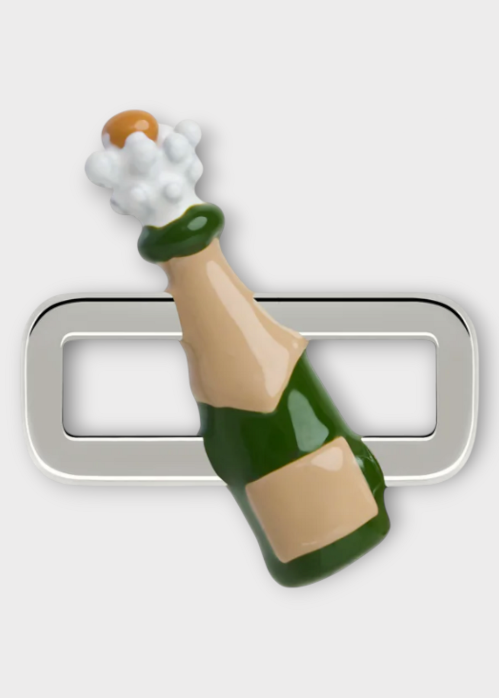 Poubel Poubel Charm, Print, Champagne Painted Enamel w/ Sterling Silver