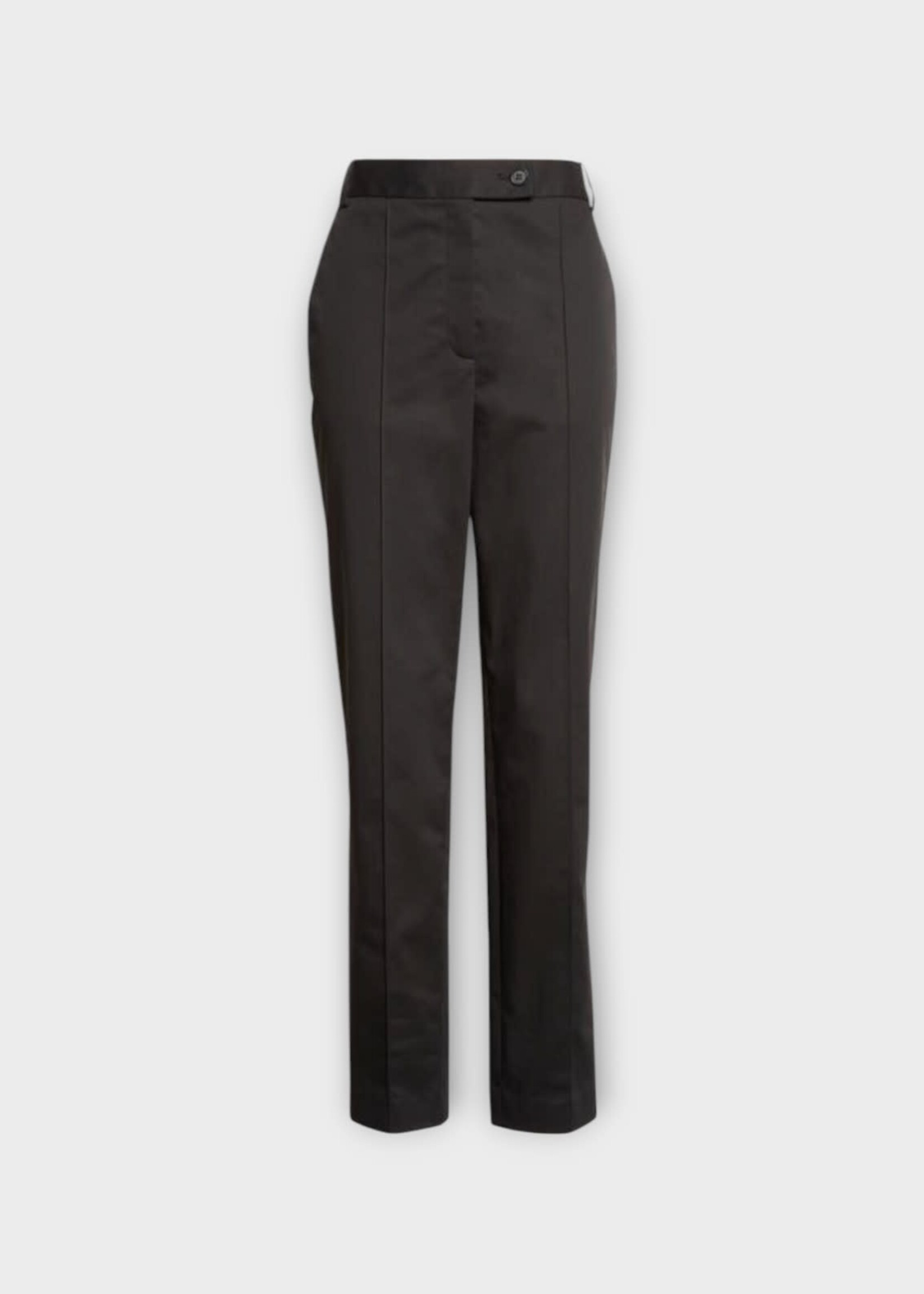 Partow Partow Trousers, Black, Archer Cotton Twill Pencil Pants In Black