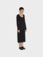 Partow Partow Dress, Black, Tina Crew Neck Long Sleeve Jersey Midi Dress In Black