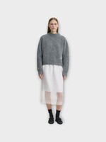 Cecilie Bahnsen Cecilie Bahnsen Knitwear, Grey, Bega Wool Fisherman Knit Pullover In Light Grey