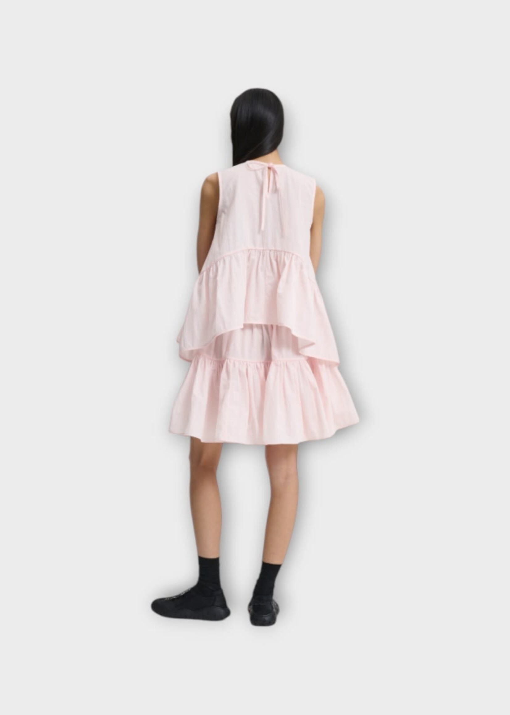 Cecilie Bahnsen Cecilie Bahnsen Skirt, Pink, Blair Elastic Waist Recycled Taffeta Skirt In Blush Pink