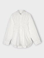 Cecilie Bahnsen Cecilie Bahnsen Shirt, White, Braxton Cotton Smocked Bodice Shirt