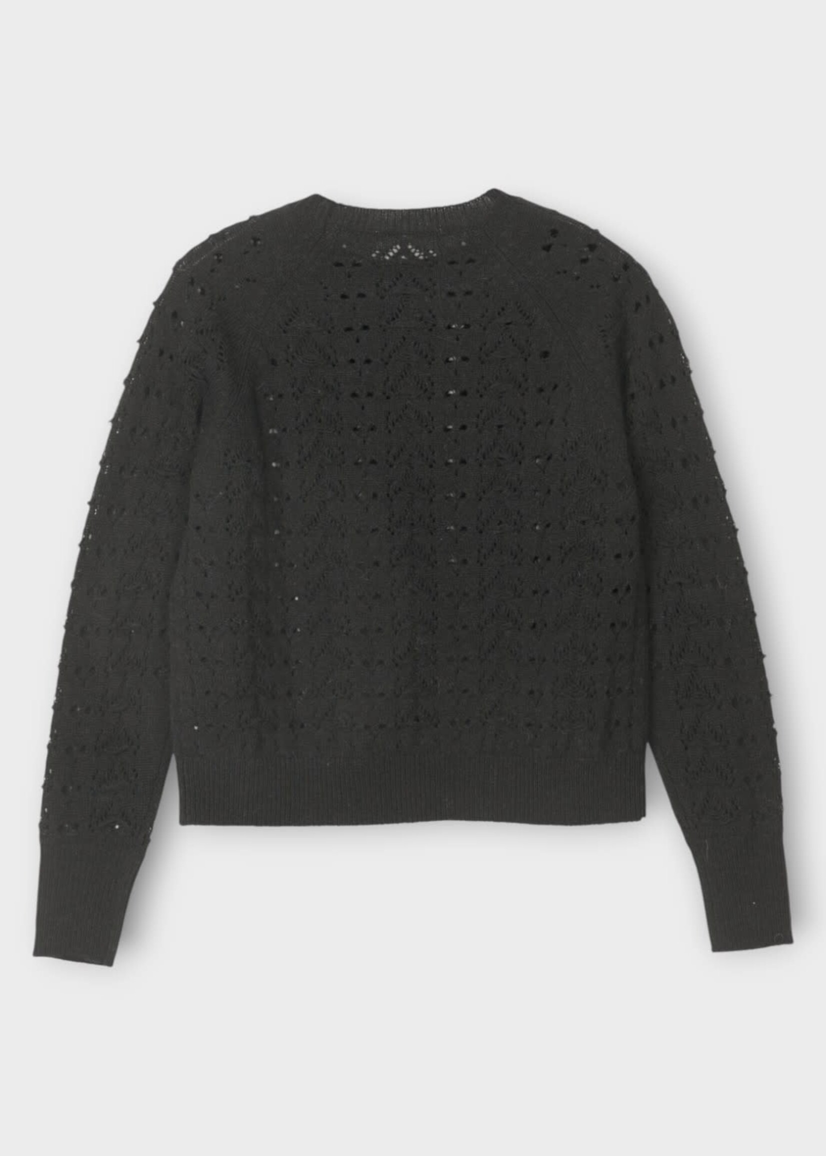 Cecilie Bahnsen Cecilie Bahnsen Knitwear, Black, Bidane Wool Heritage Lace Stitch Pullover