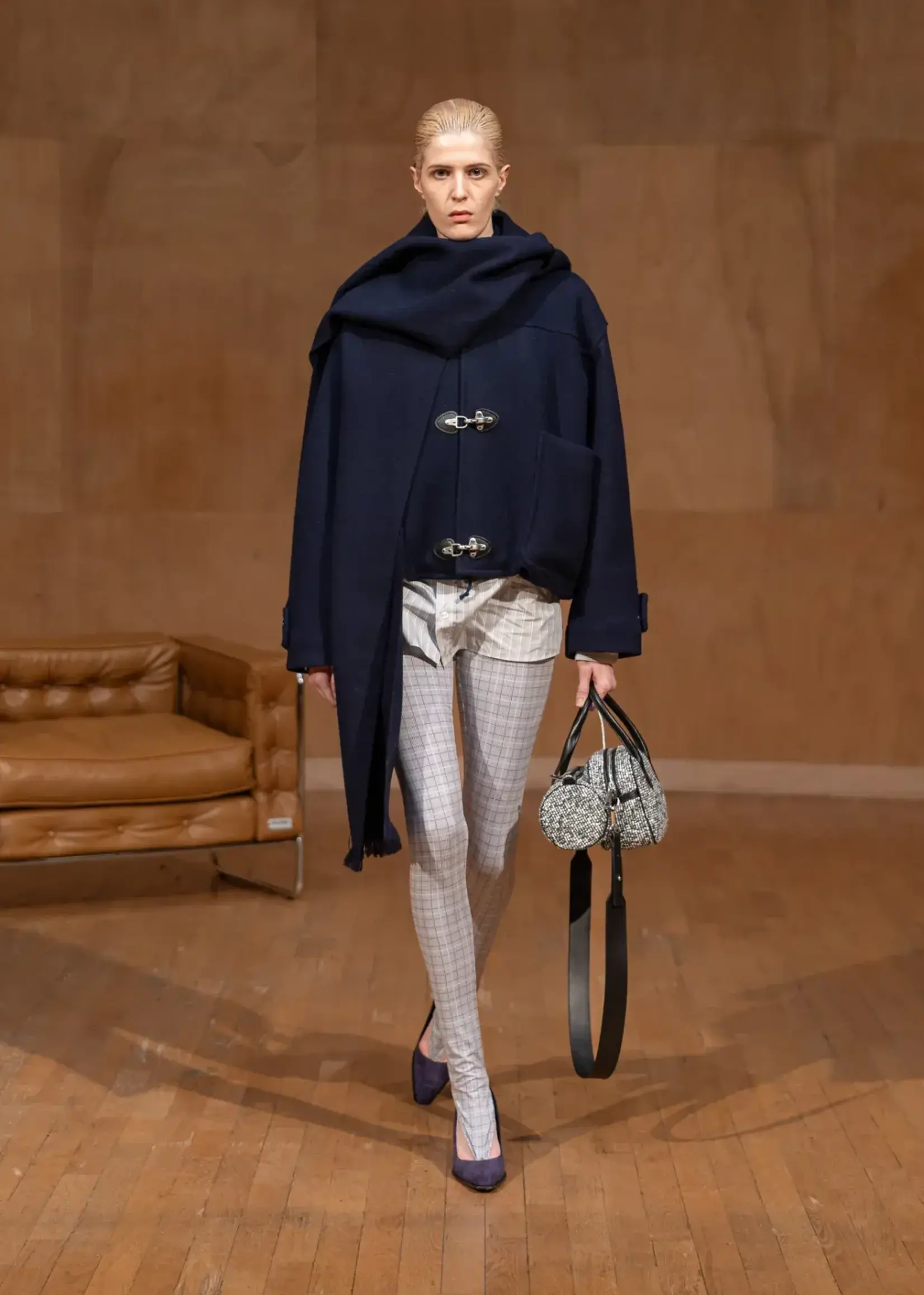 Julie Kegels Julie Kegels Jacket, Navy, Victor Wool Exadurated Shall Jacket