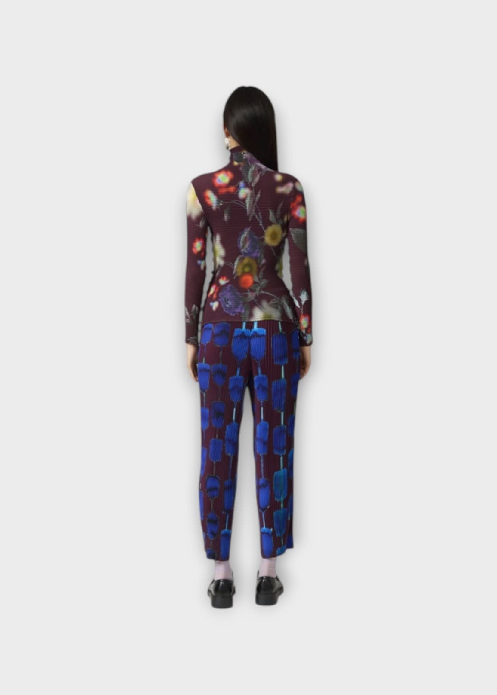 Julia Heuer Julia Heuer Top, Print, Susi Cross Pleated Top In Edward Print