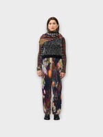 Julia Heuer Julia Heuer Trousers, Print, Jack Hand Pleated Elastic Waist Pants In Nola