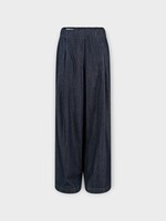 Dries Van Noten Dries Van Noten Trousers, Blue, Pila Elastic Waist Wide Leg Jeans In Indigo