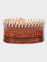 Dries Van Noten Dries Van Noten Belt, Brown, Leather Drawstring Embelished Wide Waist Belt In Tan