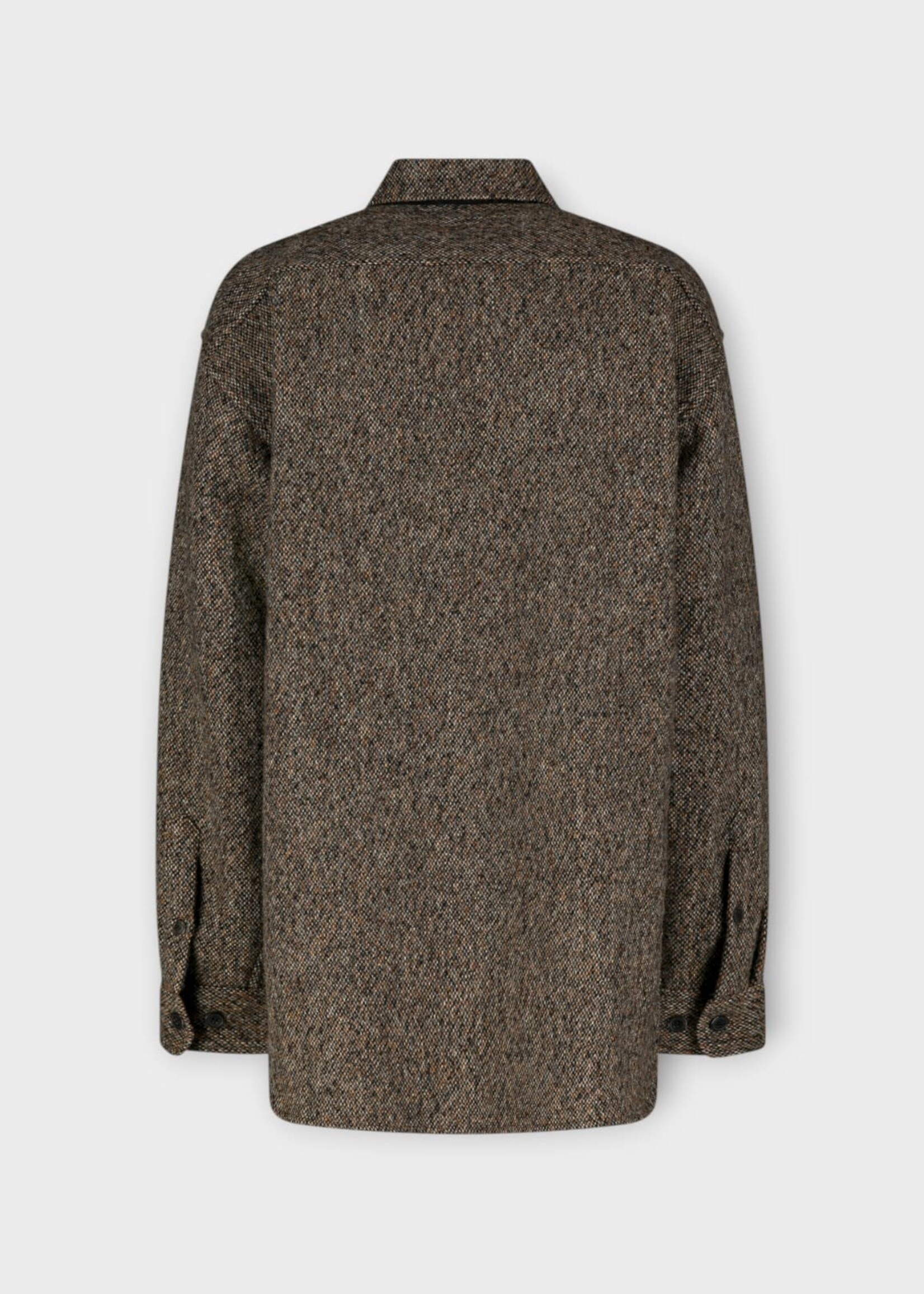 Dries Van Noten Dries Van Noten Shirt, Brown, Croomson Collared Zip Up Overshirt Jacket In Rust