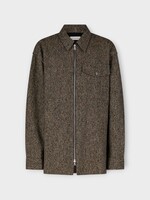 Dries Van Noten Dries Van Noten Shirt, Brown, Croomson Collared Zip Up Overshirt Jacket In Rust
