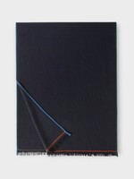 Loro Piana Loro Piana Scarf, Navy, Four In Hand Cashmere Fringed Scarf In Blue Navy