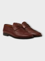 Loro Piana Loro Piana Flats, Brown, Sergio Walk Heritage Calf Leather Loafers In Burnt Tan