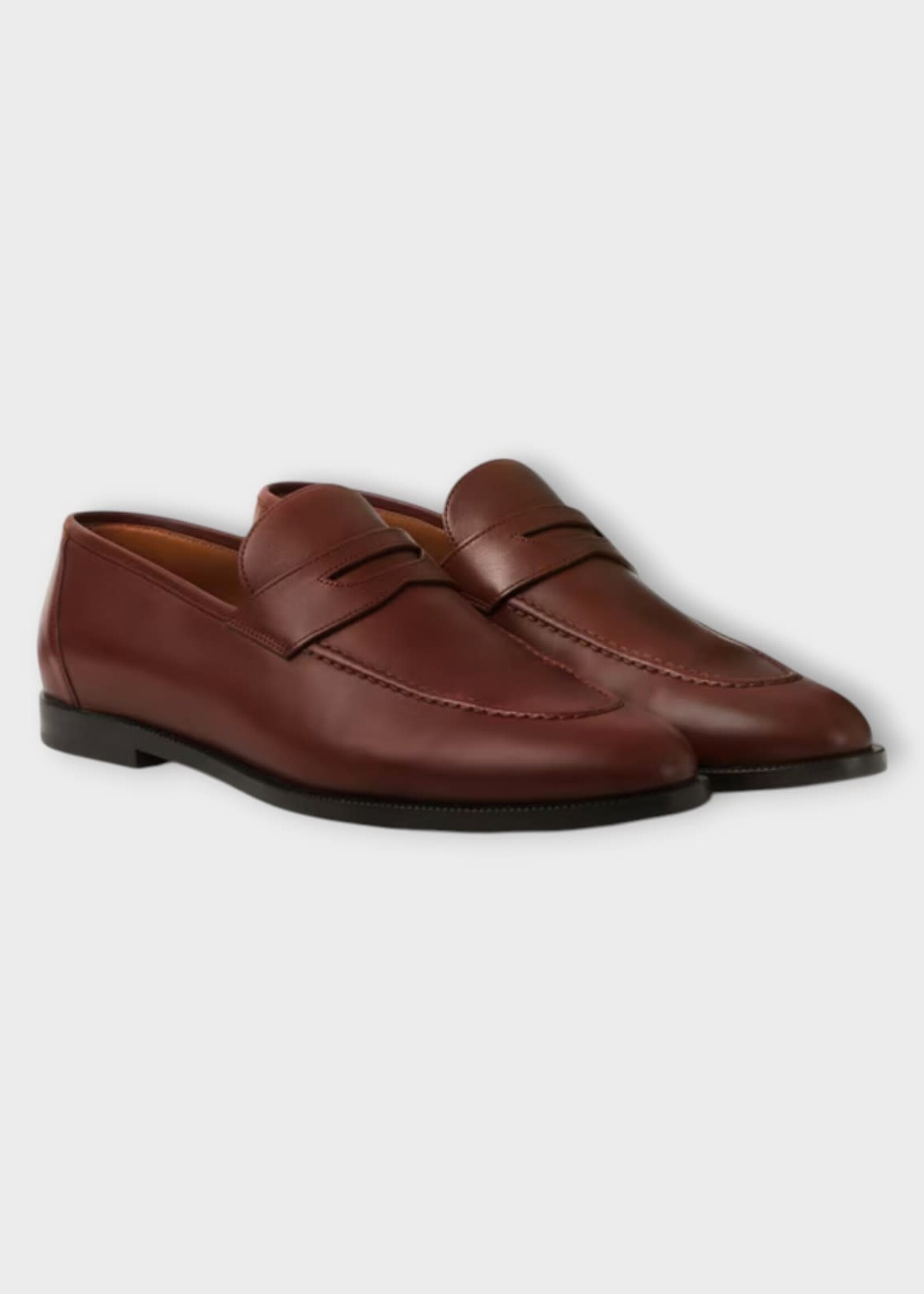 Loro Piana Loro Piana Flats, Brown, Sergio Walk Heritage Calf Leather Loafers In Burnt Tan