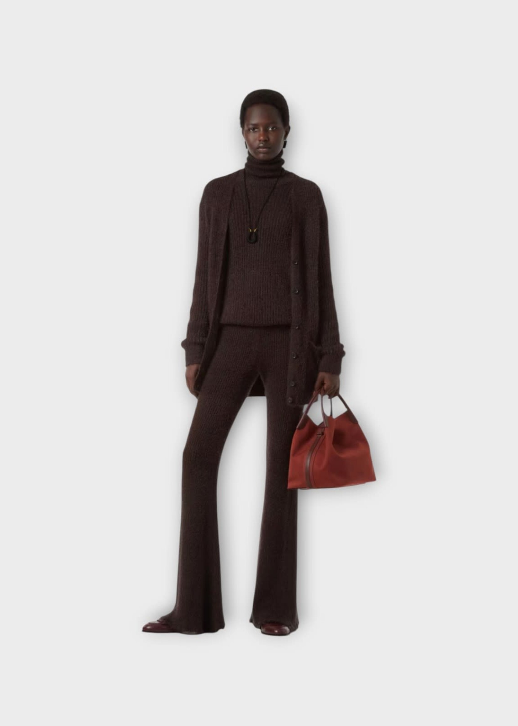 Loro Piana Loro Piana Knitwear, Brown, Peruvian Lily Cashmere & Silk Turtleneck Sweater in Vintage Brown