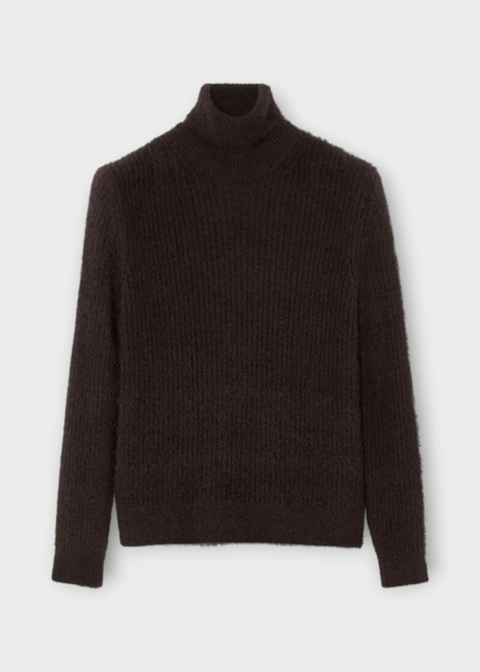 Loro Piana Loro Piana Knitwear, Brown, Peruvian Lily Cashmere & Silk Turtleneck Sweater in Vintage Brown
