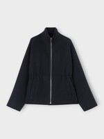 Loro Piana Loro Piana Jacket, Navy, Andik Cashmere High Neck Zipped Caban in Navy Blue