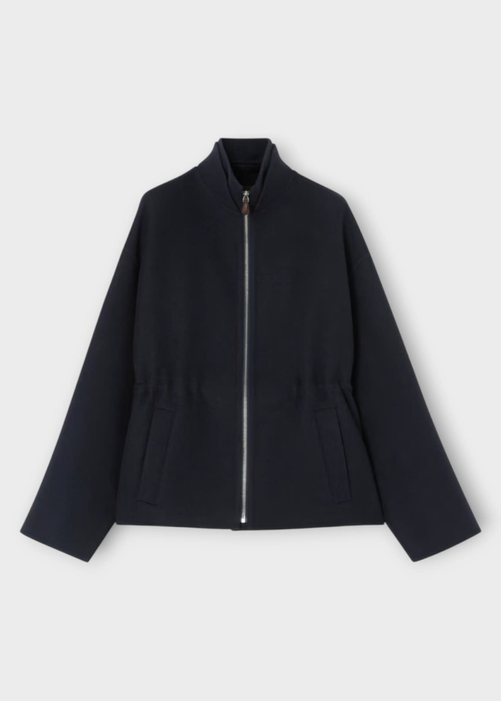 Loro Piana Loro Piana Jacket, Navy, Andik Cashmere High Neck Zipped Caban in Navy Blue