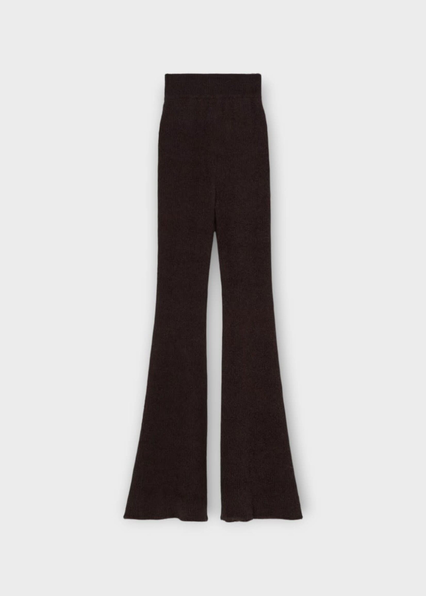 Loro Piana Loro Piana Trousers, Brown, Peruvian Lily Cashmere & Silk High Waist Flared Pants in Vintage Brown